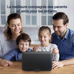 WOLFANG Lecteur DVD Portable 17,5" avec Écran HD 15,6", Batterie 5000mAh, sans Restriction Géographique, Deux Haut-Parleurs Stér