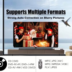 Lecteur DVD TV, Mini Lecteur-DVD HDMI avec Toutes Les Régions Libres, Players avec Port USB, Lecture de Mémoire, Télécommande, C