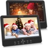WONNIE Lecteur DVD Portable Voiture 2 Ecrans Enfants Vidéo avec Appuie-tête de 10,5 Pouces Compatible USB SD MMC 5 Heures pour U