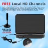 KCR Lecteur DVD Portable 10,1 Pouces, TV intégrée DVB-T2 avec écran LED pivotant et/USB/HDMI/AV, Batterie Rechargeable et Deux H