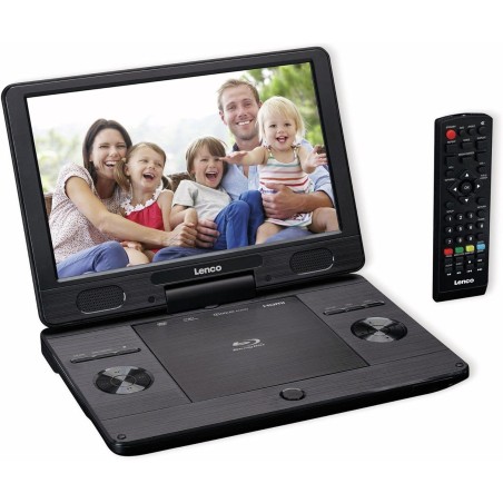 Lenco BRP-1150BK - Lecteur Blu-Ray - DVD Portable 11,5",écran TFT 1024 x 600 Pixels - Batterie intégrée - avec Adaptateur Secteu