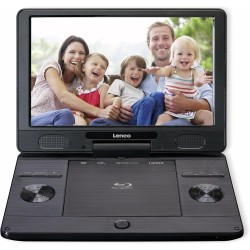 Lenco BRP-1150BK - Lecteur Blu-Ray - DVD Portable 11,5",écran TFT 1024 x 600 Pixels - Batterie intégrée - avec Adaptateur Secteu