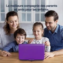 WOLFANG Lecteur DVD Portable 17,5" avec Grand écran HD 15,6", Batterie 5000 mAh, sans Restriction régionale, Deux Haut-parleurs 