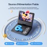 WOLFANG 9,5" Lecteur DVD Portable pour Enfants avec Écran Pivotant HD, 6 Heures d'Autonomie, Prise en Charge de la Télévision de