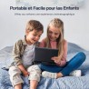 WOLFANG 9,5" Lecteur DVD Portable pour Enfants avec Écran Pivotant HD, 6 Heures d'Autonomie, Prise en Charge de la Télévision de