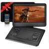 Lecteur DVD portable 16" avec écran pivotant de 14,1", batterie de 6 heures, support d'appui-tête de voiture, prend en charge to