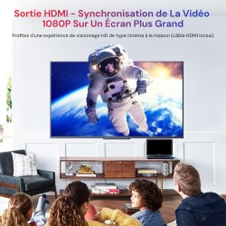 15,4“ lecteur dvd blu ray portable avec câble hdmi, rotatif à 270° hd 1920x1080, lecteur bleu ray portable avec batterie recharg