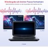 15,4“ lecteur dvd blu ray portable avec câble hdmi, rotatif à 270° hd 1920x1080, lecteur bleu ray portable avec batterie recharg