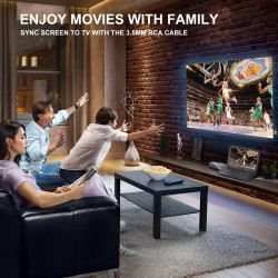 YOOHOO Lecteur DVD Portable de 17,9" avec Grand écran pivotant HD de 15,6", Batterie Rechargeable intégrée, Prend en Charge Tout
