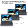 YOOHOO Lecteur DVD Portable de 17,9" avec Grand écran pivotant HD de 15,6", Batterie Rechargeable intégrée, Prend en Charge Tout