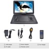 YOOHOO Lecteur DVD Portable de 17,9" avec Grand écran pivotant HD de 15,6", Batterie Rechargeable intégrée, Prend en Charge Tout