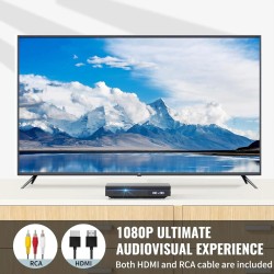 Mini Lecteur CD DVD Portable avec Haut-parleurs HiFi pour TV, Chargement Mobile par câble Micro USB, Entrée USB, Prise AUX 3,5 m