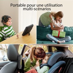 Yoton Lecteur DVD Portable 12,5", 2 écrans 10,5" pour Voiture Multimédia, Synchronisation USB/SD/TV, capacité de Batterie de Voy