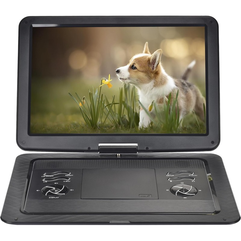 YOOHOO Lecteur DVD Portable 19,6" pour Voiture et Enfants avec HD Grand écran 17,1", Grande Taille Compatible avec Toutes Les ré