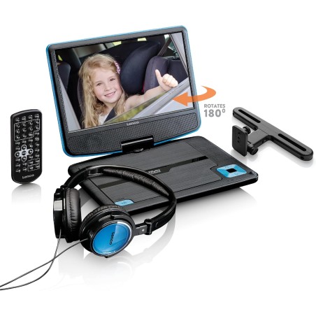 Lenco DVP-910 Lecteur DVD portable Convertible Noir, Bleu 22,9 cm (9") - Lecteurs DVD/Blu-Ray portables (Lecteur DVD portable, C