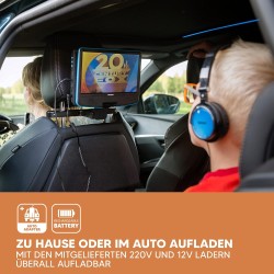 Lenco DVP-910 Lecteur DVD portable Convertible Noir, Bleu 22,9 cm (9") - Lecteurs DVD/Blu-Ray portables (Lecteur DVD portable, C