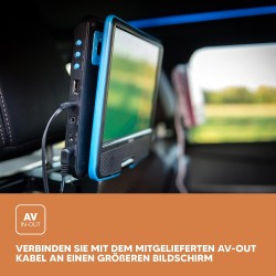 Lenco DVP-910 Lecteur DVD portable Convertible Noir, Bleu 22,9 cm (9") - Lecteurs DVD/Blu-Ray portables (Lecteur DVD portable, C