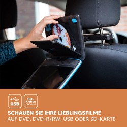 Lenco DVP-910 Lecteur DVD portable Convertible Noir, Bleu 22,9 cm (9") - Lecteurs DVD/Blu-Ray portables (Lecteur DVD portable, C