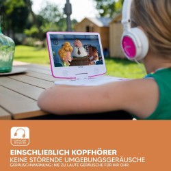 Lenco DVP-910 Lecteur DVD portable Convertible Noir, Rose 22,9 cm (9") - Lecteurs DVD/Blu-Ray portables (Lecteur DVD portable, C