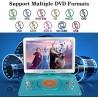 YOOHOO Lecteur DVD Portable de 16,9" avec écran LCD HD de 14,1" avec contrôleur Haute résolution Batterie Rechargeable Grand écr