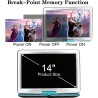 YOOHOO Lecteur DVD Portable de 16,9" avec écran LCD HD de 14,1" avec contrôleur Haute résolution Batterie Rechargeable Grand écr