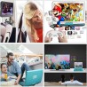 YOOHOO Lecteur DVD Portable de 16,9" avec écran LCD HD de 14,1" avec contrôleur Haute résolution Batterie Rechargeable Grand écr