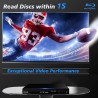 Lecteur DVD Blu-Ray multimédia pour Films et Musique Dolby Audio Full HD 1080p avec Sortie HDMI/Sortie AV/Sortie coaxiale/Disque