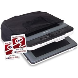 Salora DVP7048TWIN Lecteur DVD Portable Voiture 2 écrans 7" – Écran Double pour Enfant, Compatible DVD, MP4, MP3, VCD – Lecteur 