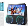 Lecteur dvd portable bleutooth, 4000mah rechargeable lecteur dvd region free pour voiture avec haut-parleurs intégrés double, co