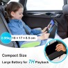 Lecteur dvd portable bleutooth, 4000mah rechargeable lecteur dvd region free pour voiture avec haut-parleurs intégrés double, co