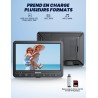Lecteur DVD portable 10,5 Pouces avec HDMI Input, 2 écrans avec 5 Heures de Batterie Rechargeable ,Lecteur DVD Voiture, ecran de