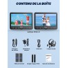 Lecteur DVD portable 10,5 Pouces avec HDMI Input, 2 écrans avec 5 Heures de Batterie Rechargeable ,Lecteur DVD Voiture, ecran de