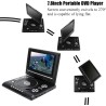 Lecteur DVD Portable avec Écran Rotatif 7,8'',écran orientable sur 270 degrés, Batterie Rechargeable Intégrée,Accepte USB/CD/AV 