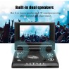 Lecteur DVD Portable avec Écran Rotatif 7,8'',écran orientable sur 270 degrés, Batterie Rechargeable Intégrée,Accepte USB/CD/AV 