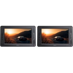 Denver Lecteur DVD Portable Voiture - 10'' - Deux écrans - Chargeur de Voiture - Carte SD et Port USB - Télécommande Incluse - M