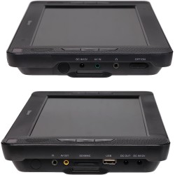 Denver Lecteur DVD Portable Voiture - 10'' - Deux écrans - Chargeur de Voiture - Carte SD et Port USB - Télécommande Incluse - M