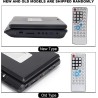 Lecteur DVD HD Portable avec écran Pivotant, Deux Haut-parleurs Stéréo, TV Analogique, Port USB, Lecteur de Cartes, Batterie Lon