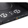 Lecteur DVD HD Portable avec écran Pivotant, Deux Haut-parleurs Stéréo, TV Analogique, Port USB, Lecteur de Cartes, Batterie Lon