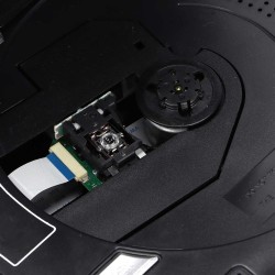 Lecteur DVD HD Portable avec écran Pivotant, Deux Haut-parleurs Stéréo, TV Analogique, Port USB, Lecteur de Cartes, Batterie Lon