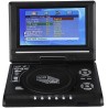 Lecteur DVD Portable,Écran pivotant LCD HD TV 7 Pouces avec Lecture de Carte intégrée pour Les Vols, Les trajets Routiers,DVD de