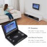 Lecteur DVD Portable,Écran pivotant LCD HD TV 7 Pouces avec Lecture de Carte intégrée pour Les Vols, Les trajets Routiers,DVD de