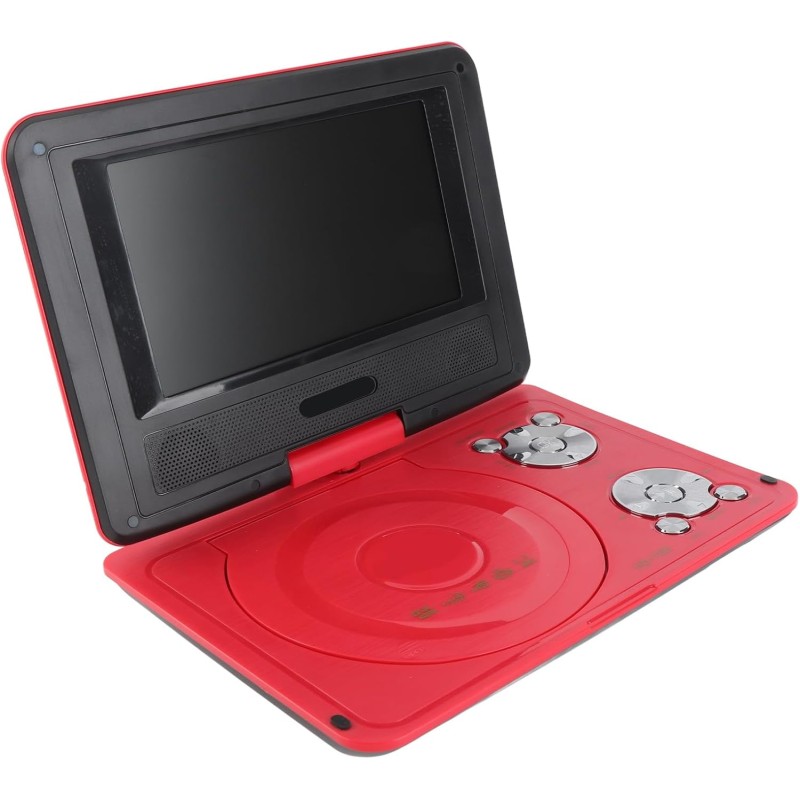 Mini Lecteur DVD Portable de 6,8 '', avec écran Panoramique LCD HD Pivotant à 270 °, Prise en Charge de la Carte USB/SD/Sync TV 