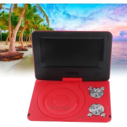 Mini Lecteur DVD Portable de 6,8 '', avec écran Panoramique LCD HD Pivotant à 270 °, Prise en Charge de la Carte USB/SD/Sync TV 