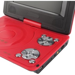 Mini Lecteur DVD Portable de 6,8 '', avec écran Panoramique LCD HD Pivotant à 270 °, Prise en Charge de la Carte USB/SD/Sync TV 