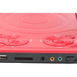 Mini Lecteur DVD Portable de 6,8 '', avec écran Panoramique LCD HD Pivotant à 270 °, Prise en Charge de la Carte USB/SD/Sync TV 