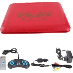 Mini Lecteur DVD Portable de 6,8 '', avec écran Panoramique LCD HD Pivotant à 270 °, Prise en Charge de la Carte USB/SD/Sync TV 