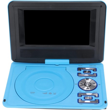 Mini Lecteur DVD Portable de 6,8 '', avec écran Panoramique LCD HD Pivotant à 270 °, Prise en Charge de la Carte USB/SD/Sync TV 