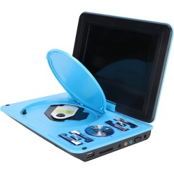 Mini Lecteur DVD Portable de 6,8 '', avec écran Panoramique LCD HD Pivotant à 270 °, Prise en Charge de la Carte USB/SD/Sync TV 