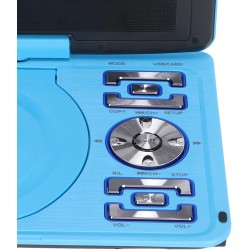 Mini Lecteur DVD Portable de 6,8 '', avec écran Panoramique LCD HD Pivotant à 270 °, Prise en Charge de la Carte USB/SD/Sync TV 