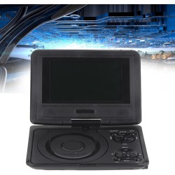 Mini Lecteur DVD Portable de 6,8 '', avec écran Panoramique LCD HD Pivotant à 270 °, Prise en Charge de la Carte USB/SD/Sync TV 